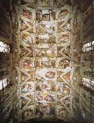 Michelangelo Buonarroti plfond of the Sixtijnse chapel Rome Vatican oil on canvas